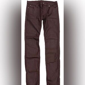 7 For All Mankind Gwenevere Black Coated Skinny Jeans Size 28